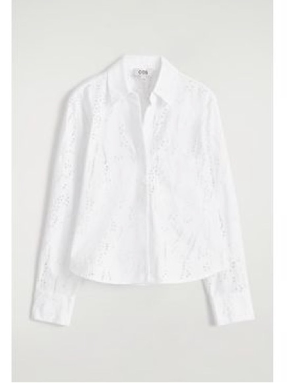 COS Cotton Eyelet Button Down Shirt